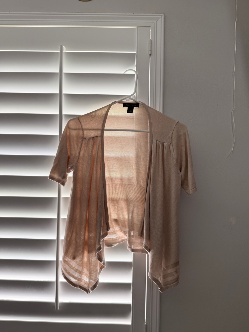 Short-Sleeve Open Cardigan
